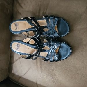 Sofft black sandals size 10